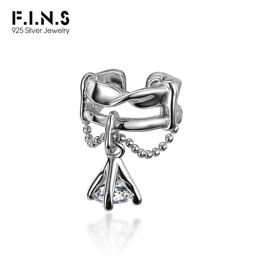 Ear Cuff No Piercing - F.I.N.S 1 قطعة الأقراط الكورية S925