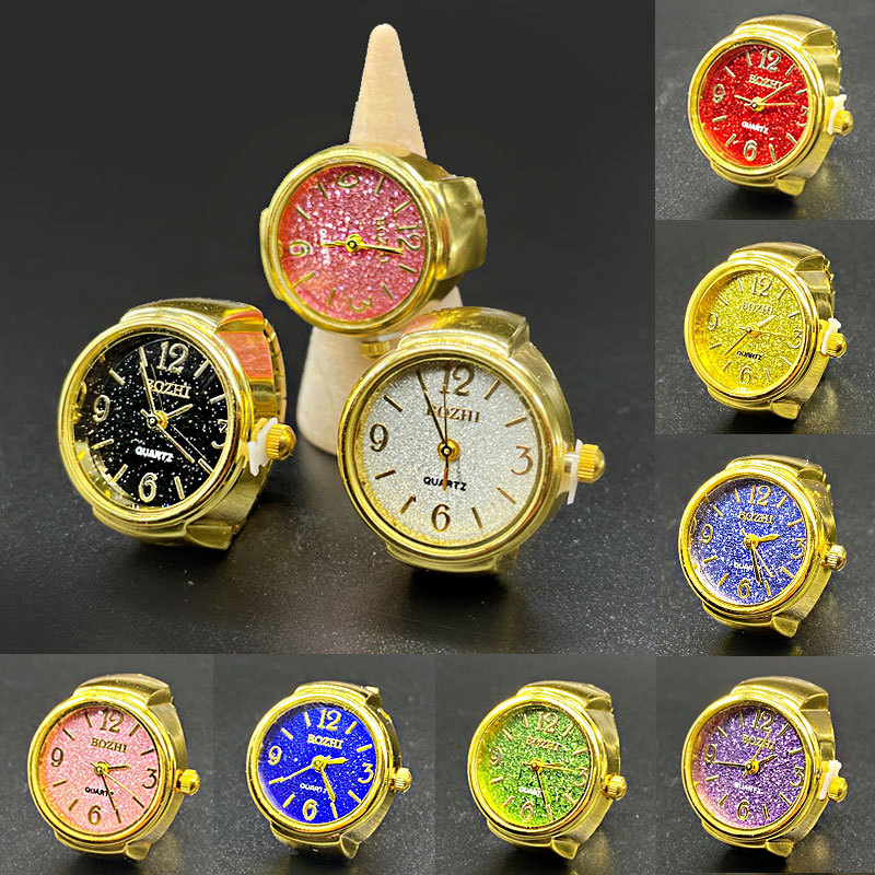 Vintage Jewelry Watches Women - قبلة مجوهرات مطلية بالذهب لامعة مؤشر