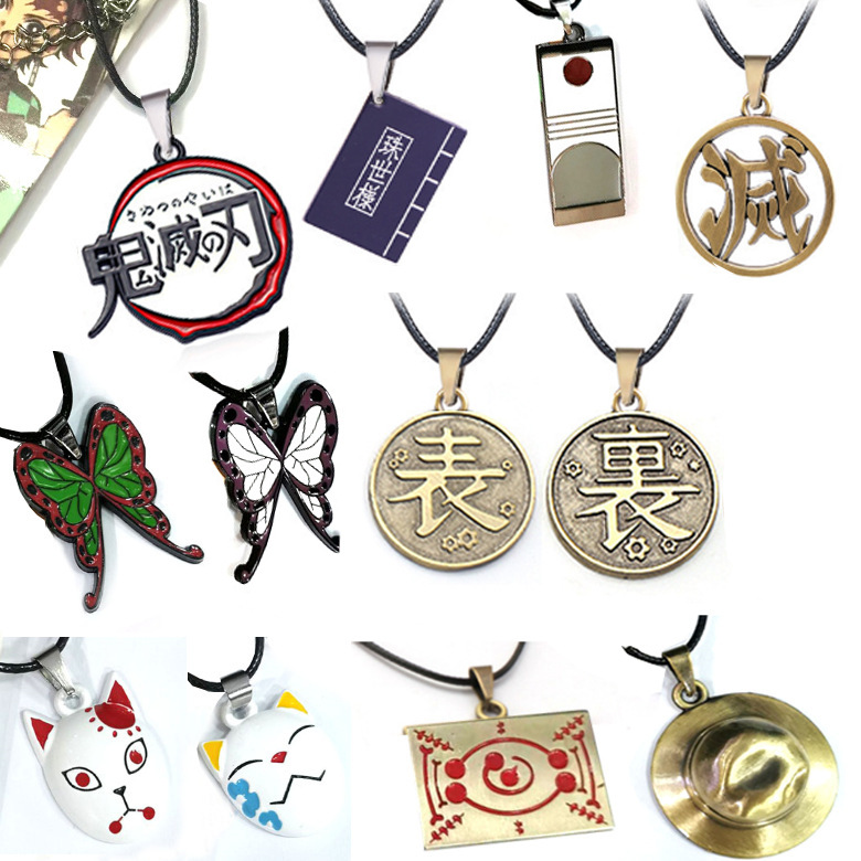 Butterfly Pendant Necklace - شيطان القاتل أنيمي قلادة قلادة Kimetsu