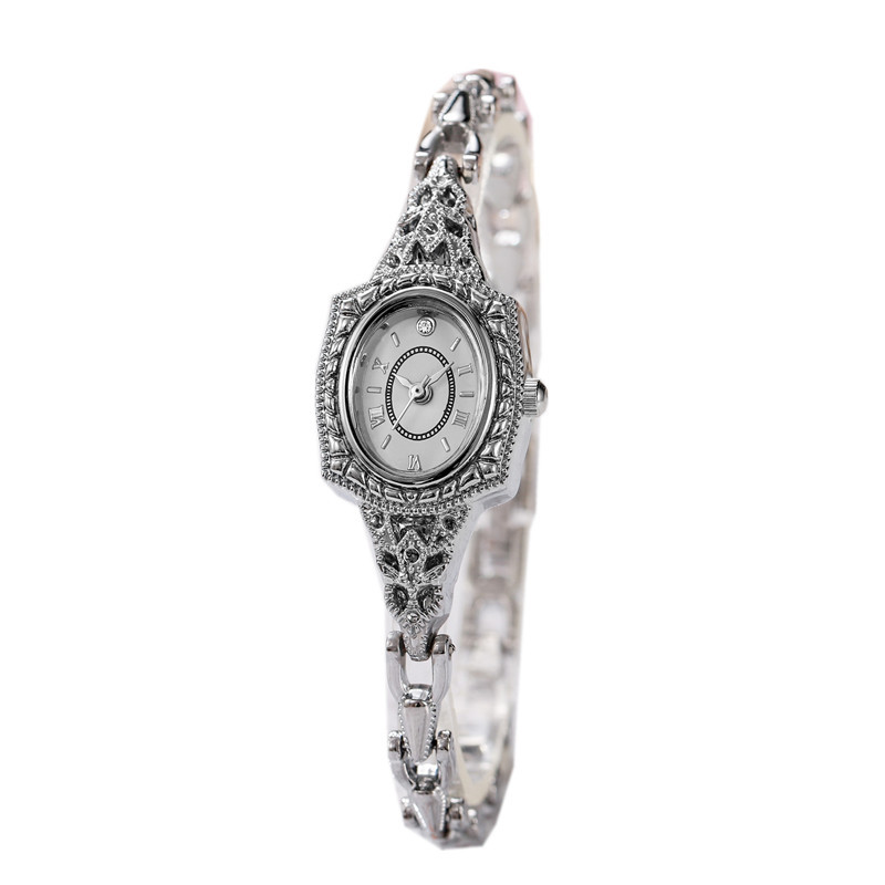 Vintage Jewelry Watches Women - ساعة يد نسائية بتصميم برميلي عتيق،