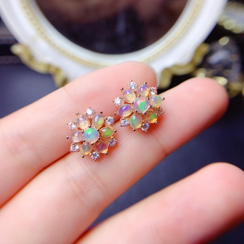 حلق من الفضة الإسترليني عيار 9 - مراجعة Opal Earrings Dangle وسعره