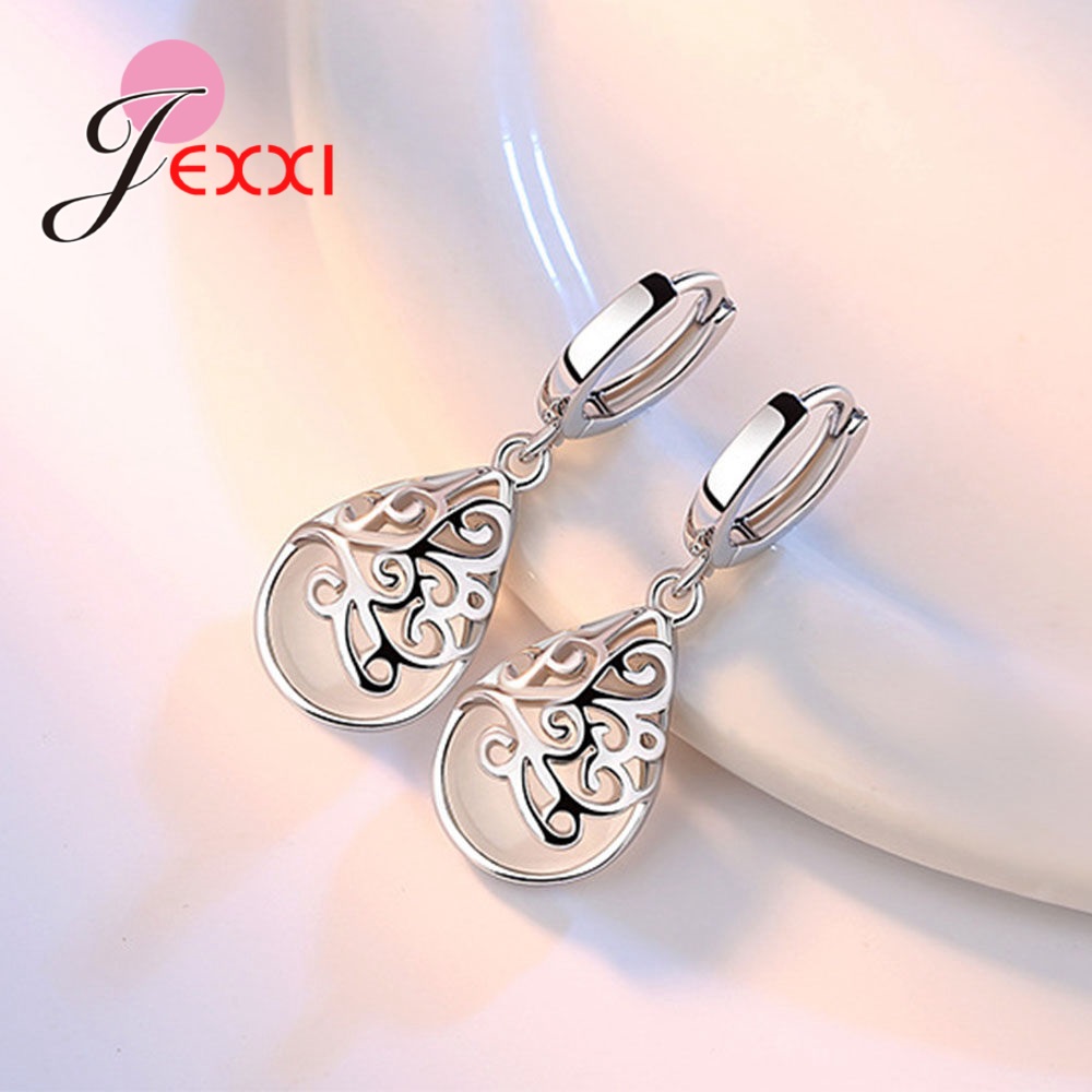 حقيقي 925 فضة ضوء القمر أوبال  - مراجعة Opal Earrings Dangle وسعره
