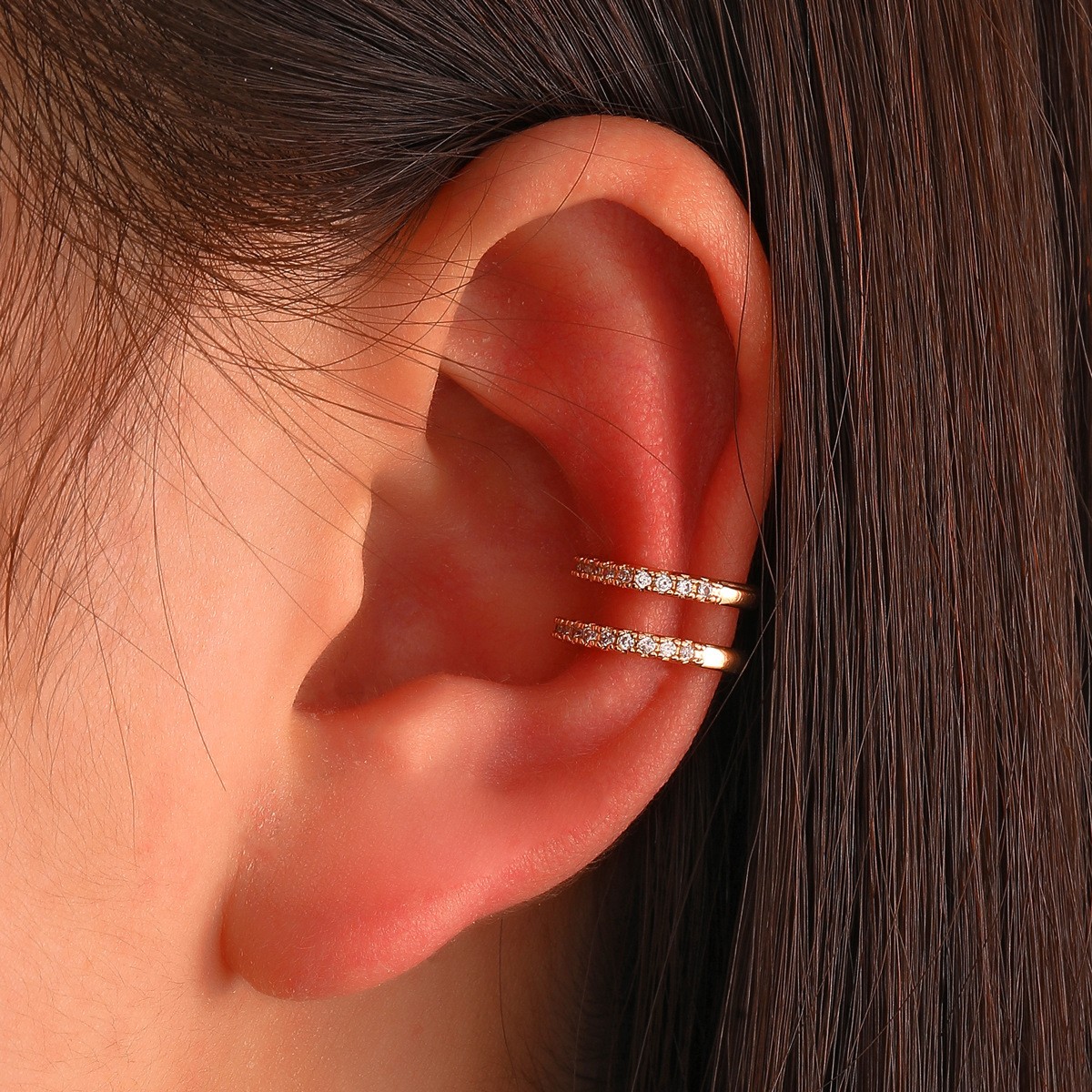 أقراط كورية كريستالية بمشبك لل - مراجعة Ear Cuff No Piercing وسعره
