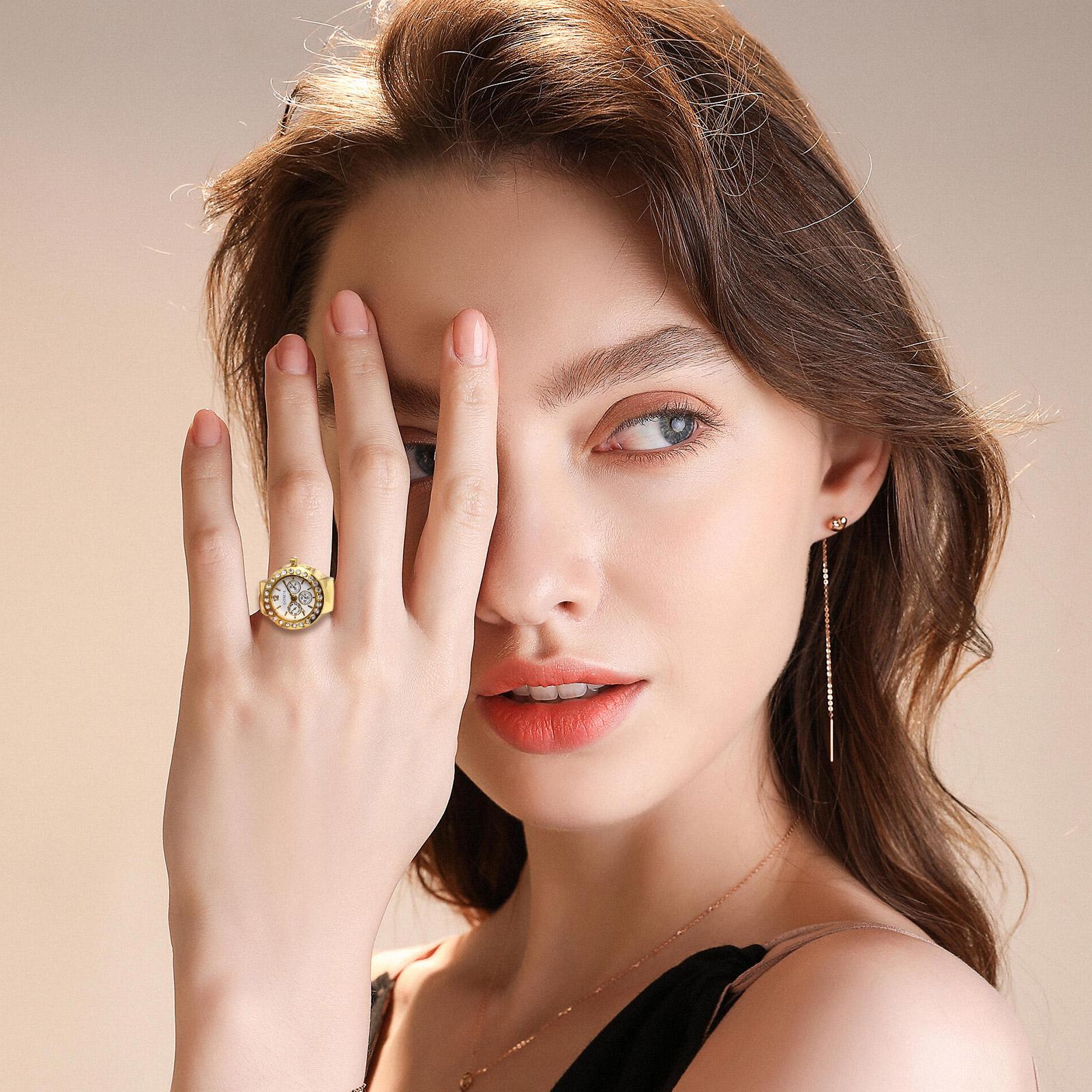 ساعة خاتم للنساء، ساعة كوارتز  - مراجعة Vintage Jewelry Watches Women وسعره