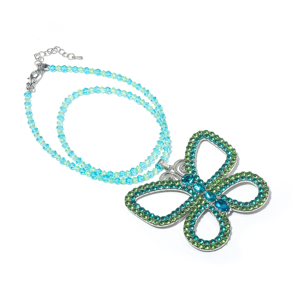 قلادة فراشة مبالغ فيها على طرا - مراجعة Butterfly Pendant Necklace وسعره