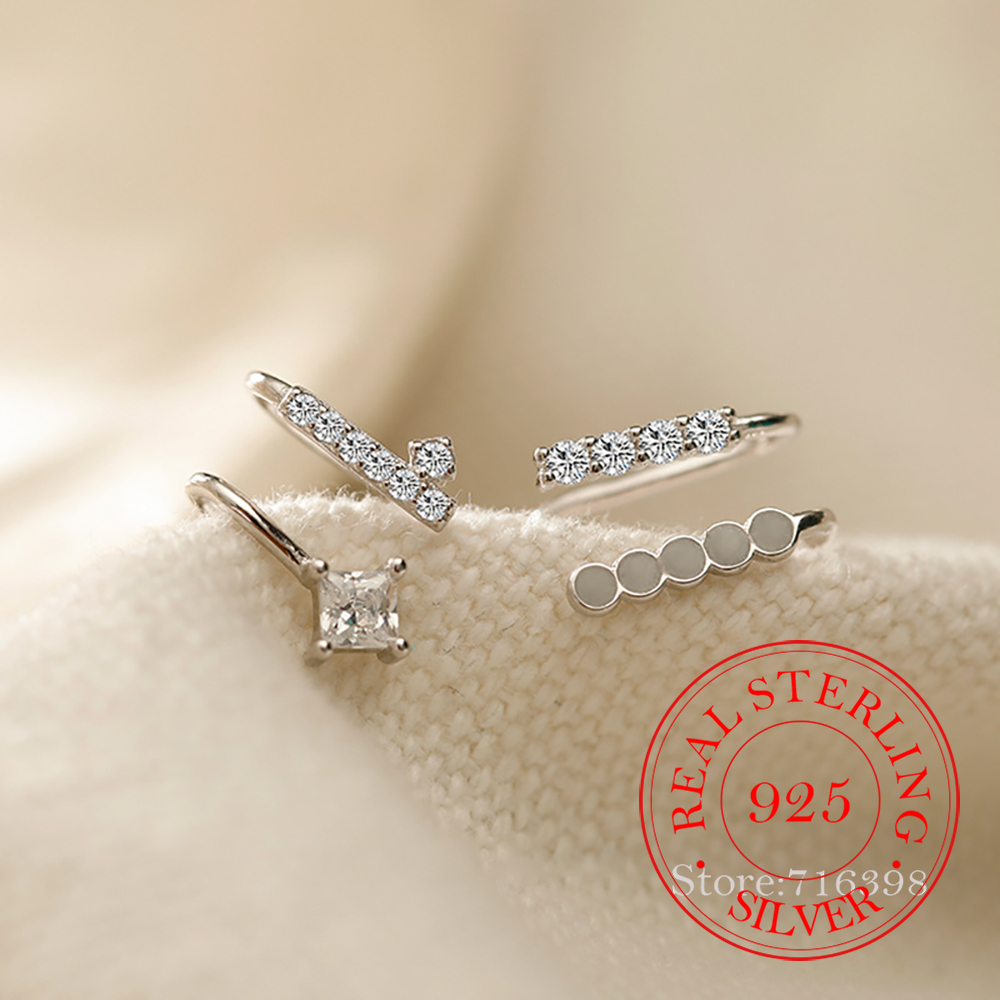 925 Sterling Silver Asymmetric - مراجعة Ear Cuff No Piercing وسعره
