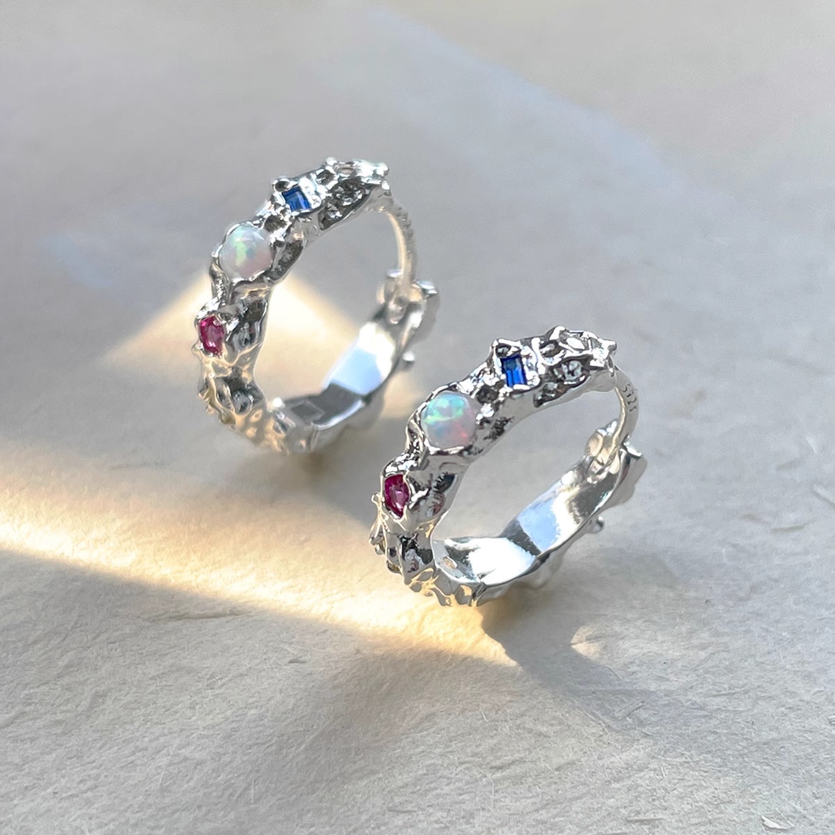 925 فضة أوبال هوب أقراط للنساء - مراجعة Opal Earrings Dangle وسعره