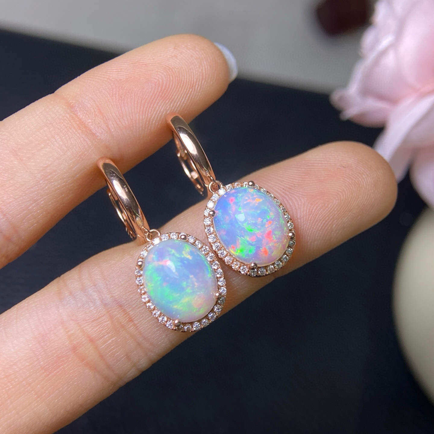أقراط متدلية من الأوبال الطبيع - مراجعة Opal Earrings Dangle وسعره