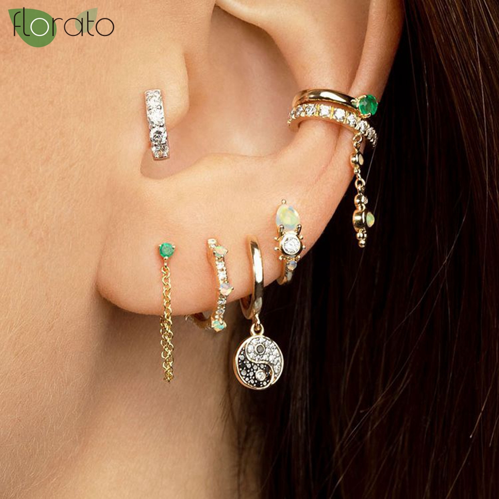 925 فضة إبرة رائعة صغيرة هوب أ - مراجعة Opal Earrings Dangle وسعره
