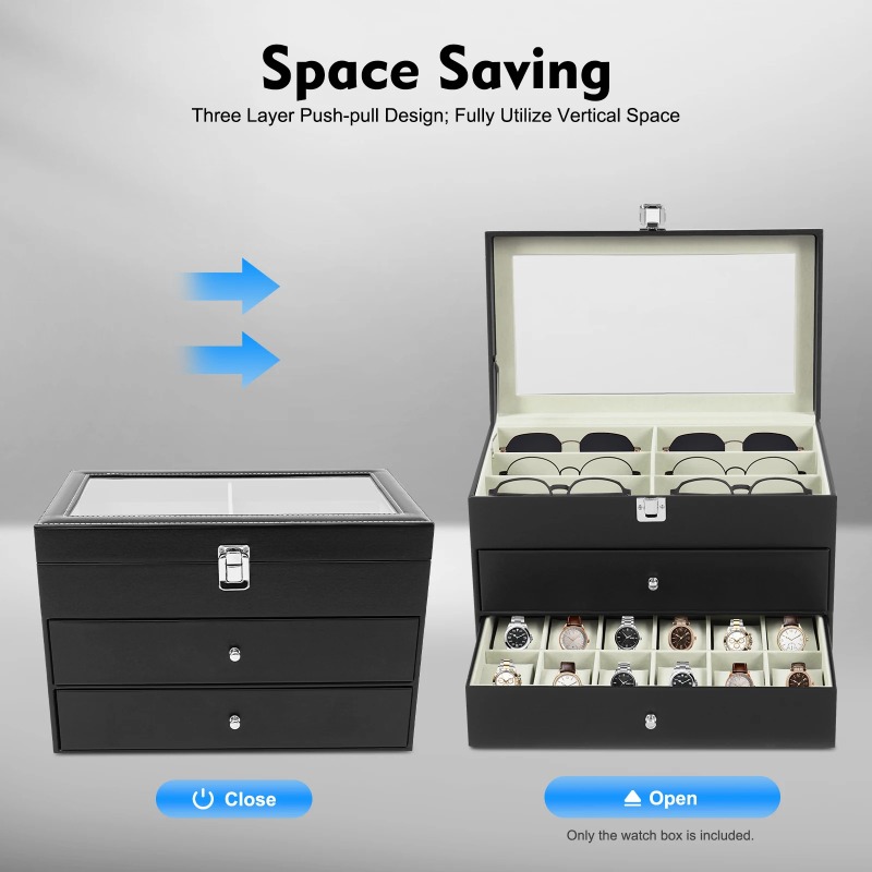 لعقد نظارات الساعات خواتم المج - مراجعة Jewelry Box That Holds Watches وسعره