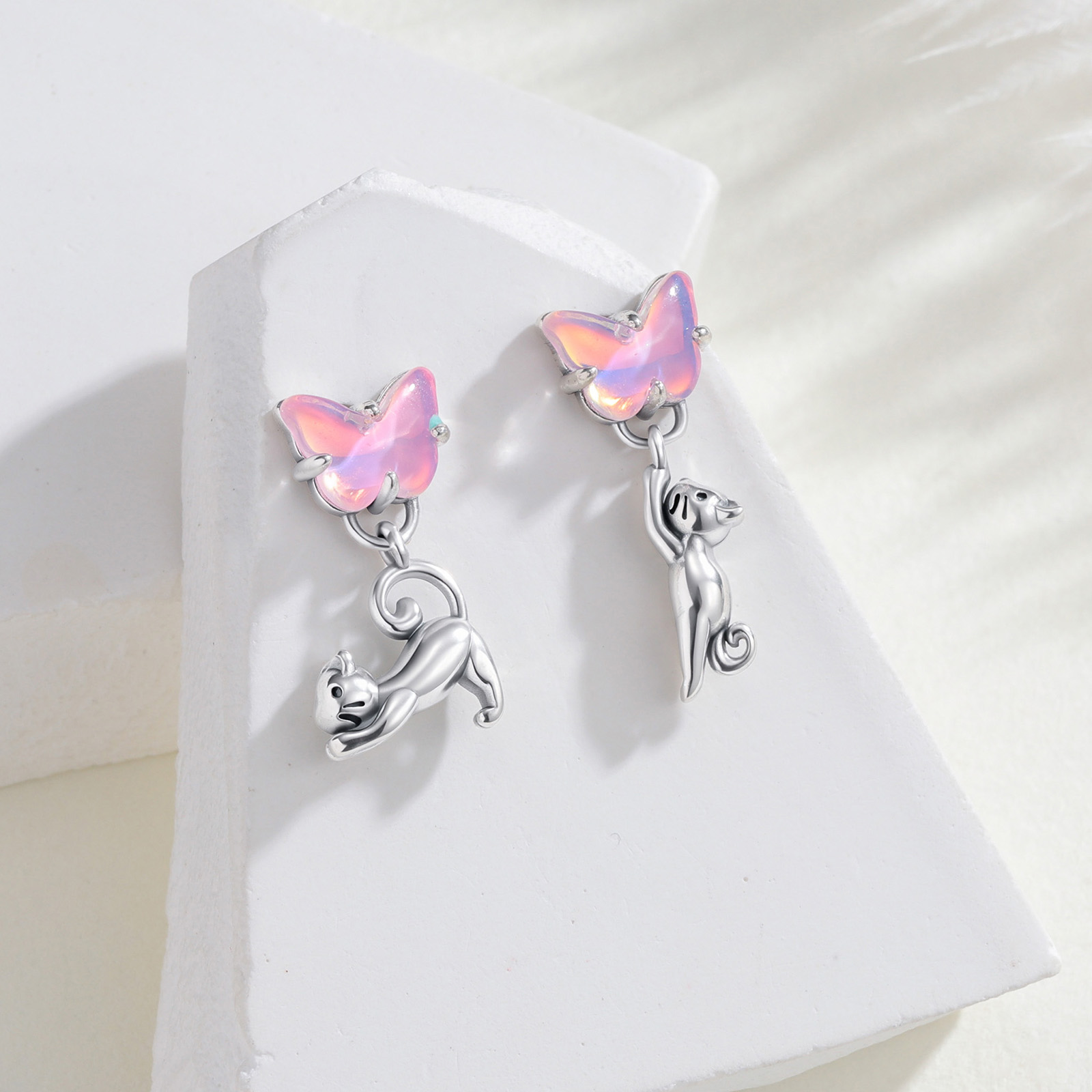 أقراط غير متماثلة من الفضة الإ - مراجعة Opal Earrings Dangle وسعره