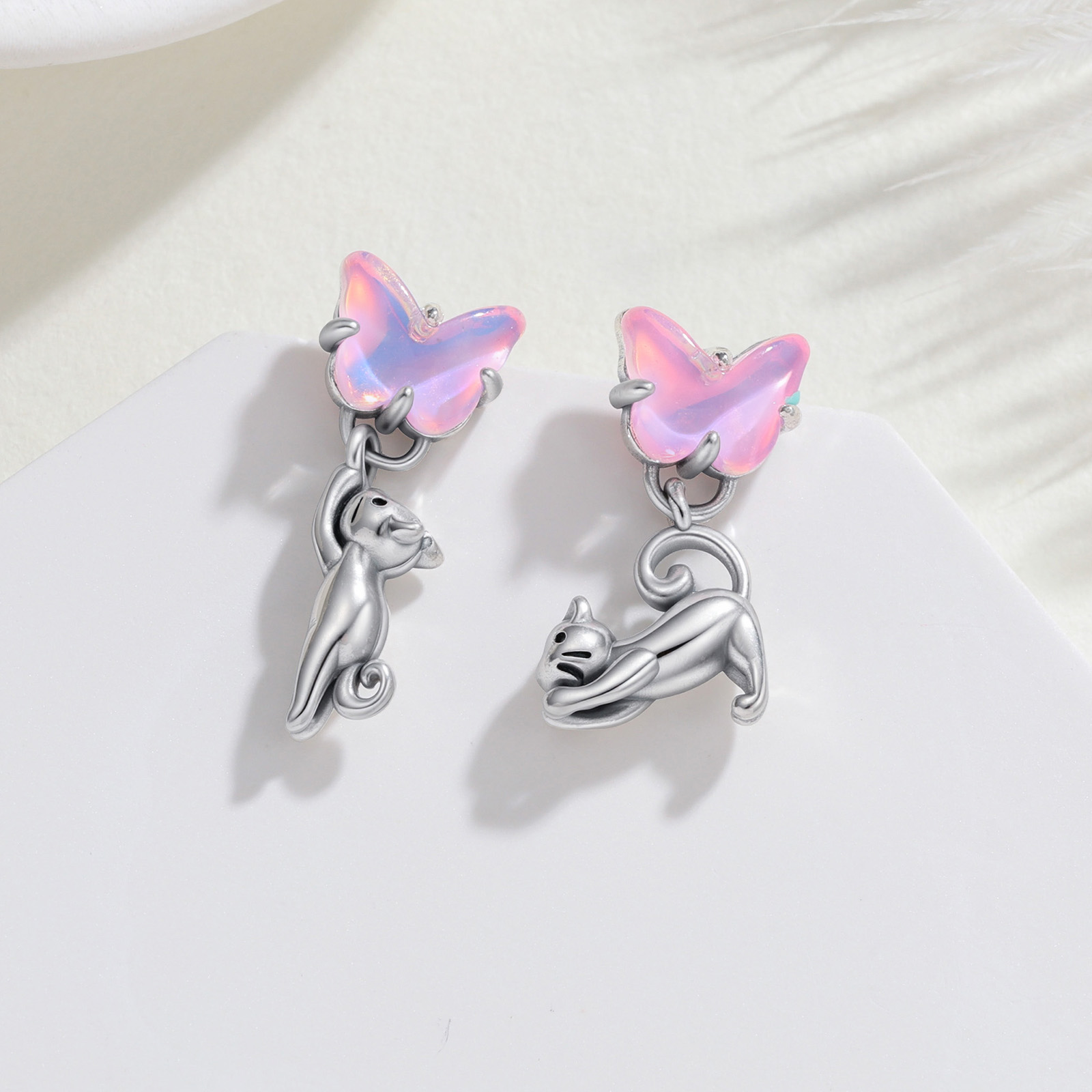 أقراط غير متماثلة من الفضة الإ - مراجعة Opal Earrings Dangle وسعره